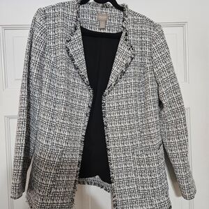 Chico's Monochrome Textured Blazer